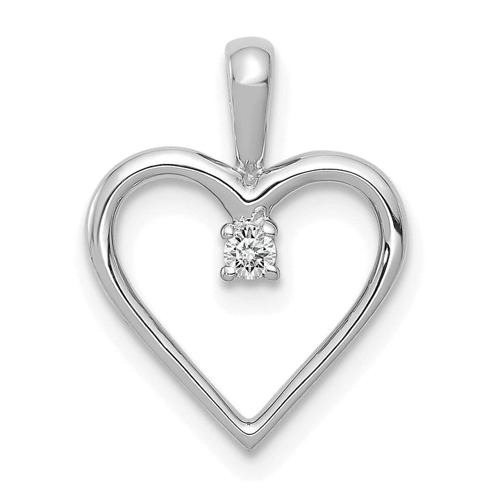 Lovely Rita's Pendants & Charms 14k White Gold l1 Clarity G-I Color .03ct. Diamond Heart Pendant
