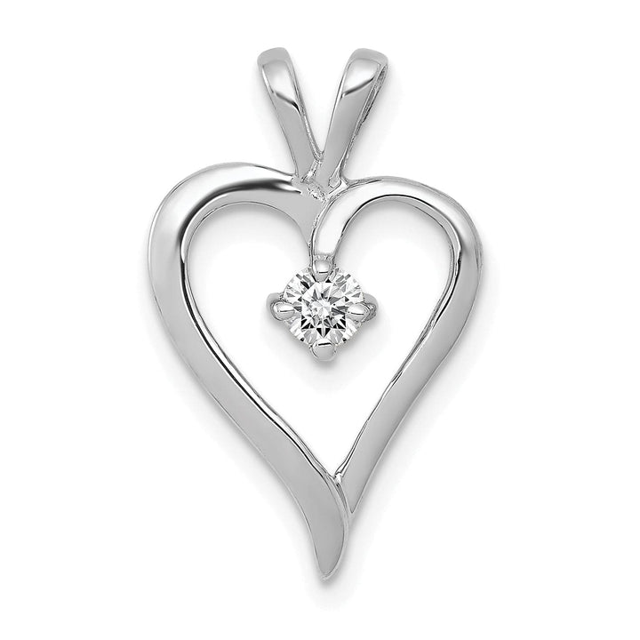 Lovely Rita's Pendants & Charms 14k White Gold l1 Clarity G-I Color 1/10ct. Diamond Heart Pendant