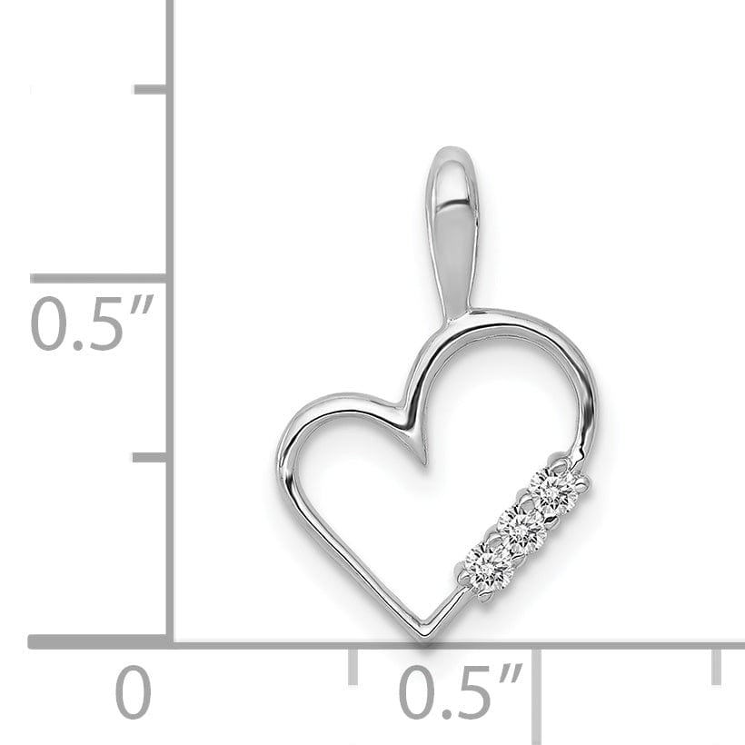 Lovely Rita's Pendants & Charms 14k White Gold l1 Clarity G-I Color 1/20ct. Diamond Heart Pendant