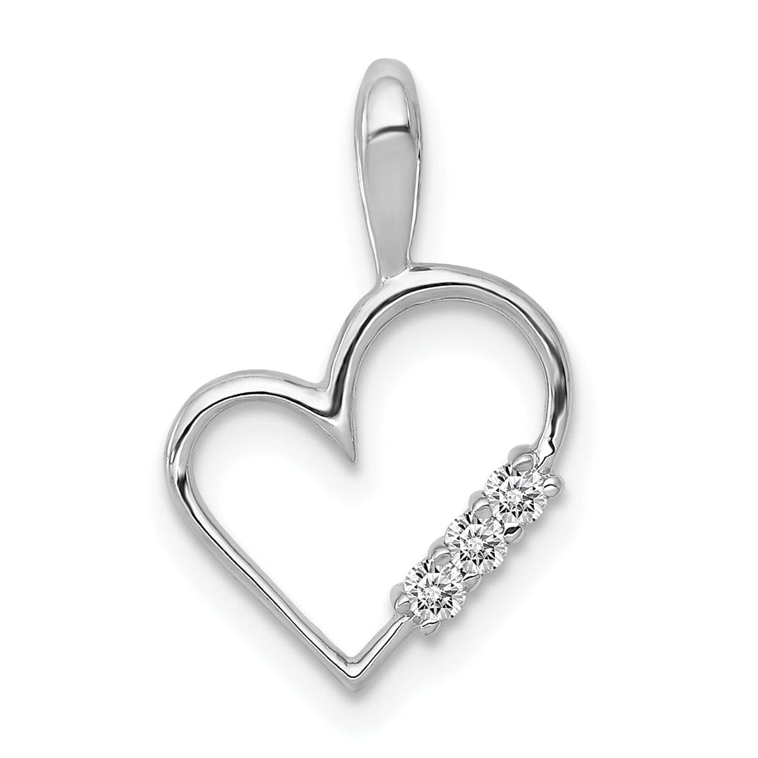 Lovely Rita's Pendants & Charms 14k White Gold l1 Clarity G-I Color 1/20ct. Diamond Heart Pendant