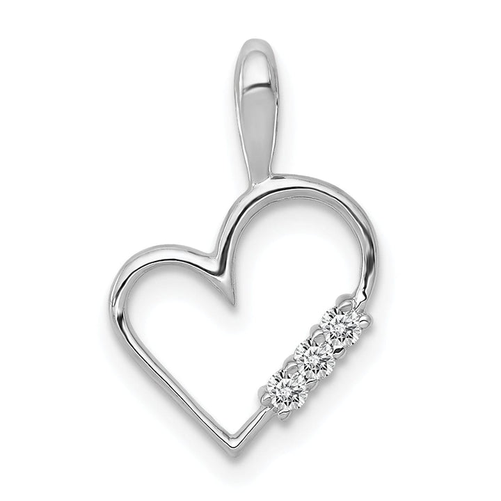 Lovely Rita's Pendants & Charms 14k White Gold l1 Clarity G-I Color 1/20ct. Diamond Heart Pendant