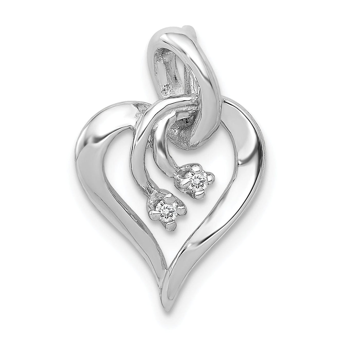 Lovely Rita's Pendants & Charms 14k White Gold l1 Clarity G-I Color Diamond Fancy Heart Pendant