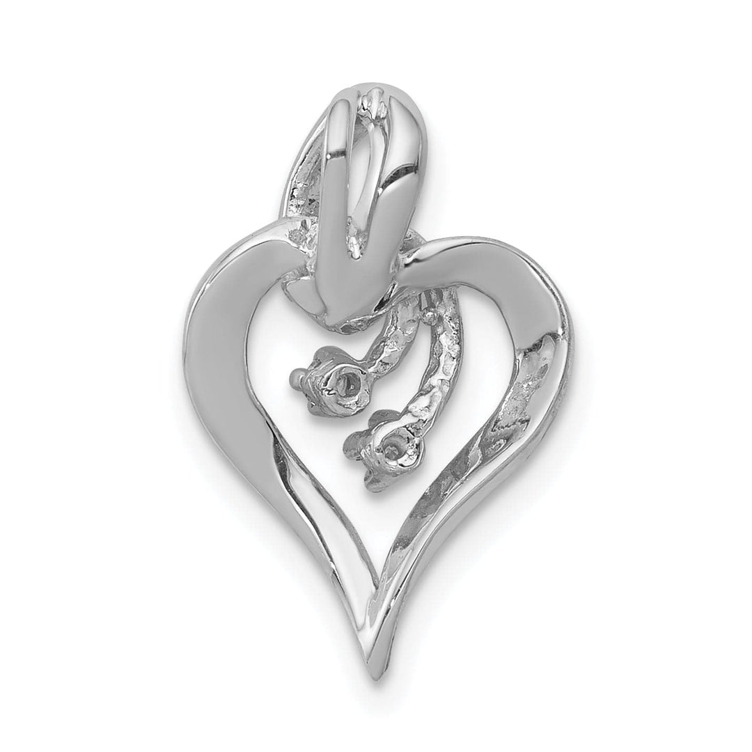 Lovely Rita's Pendants & Charms 14k White Gold l1 Clarity G-I Color Diamond Fancy Heart Pendant