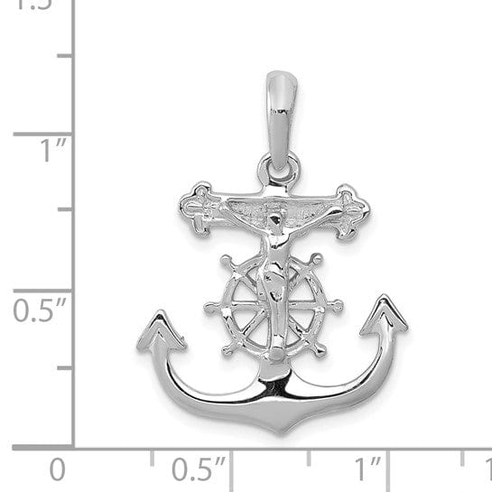Lovely Rita's Pendants & Charms 14k White Gold Mariner's Cross Pendant