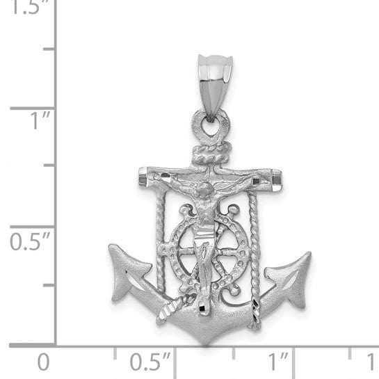 Lovely Rita's Pendants & Charms 14k White Gold Mariners Cross Pendant