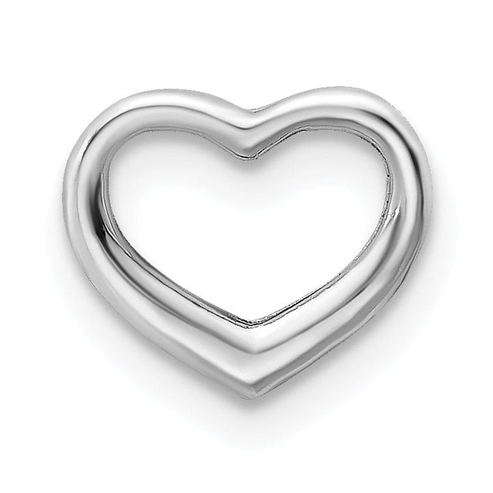 Lovely Rita's Pendants & Charms 14K White Gold Mini Floating Heart Design Slide Pendant