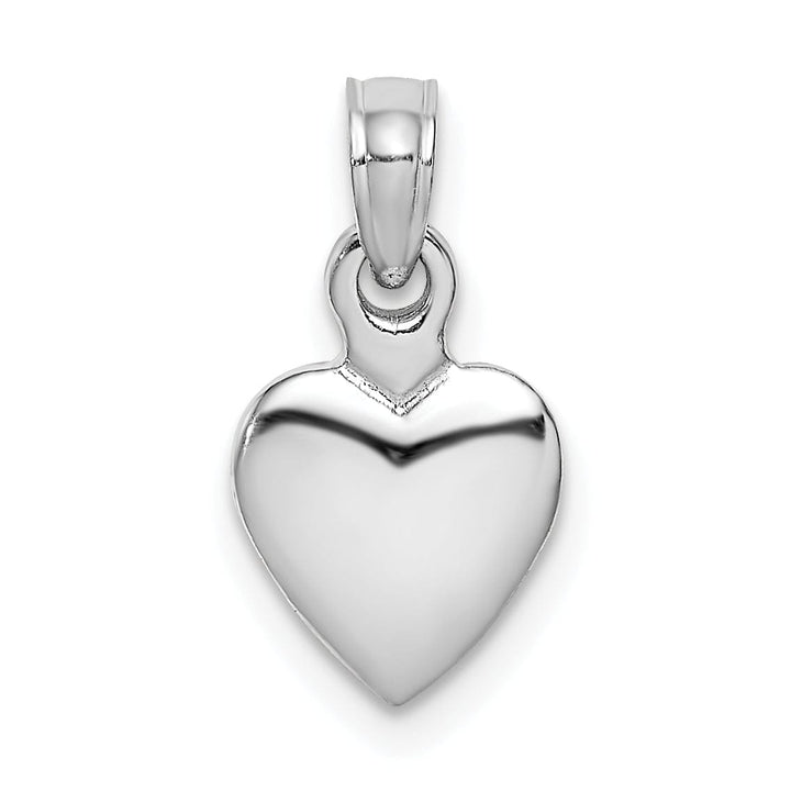 Lovely Rita's Pendants & Charms 14K White Gold Polished 3-D Puffed Heart Pendant