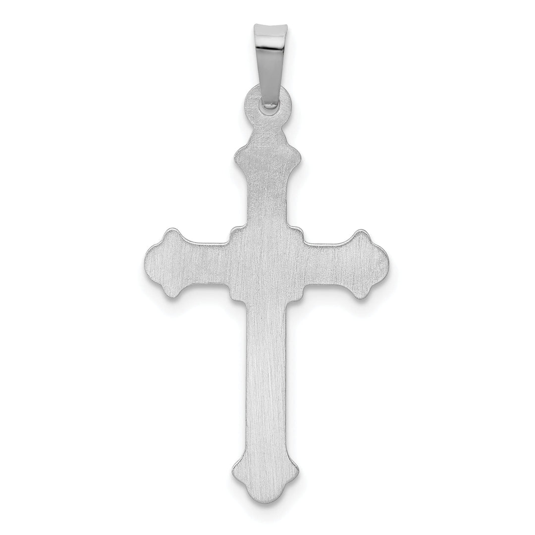 Lovely Rita's Pendants & Charms 14k White Gold Polished Fleur de Lis Cross Pendant