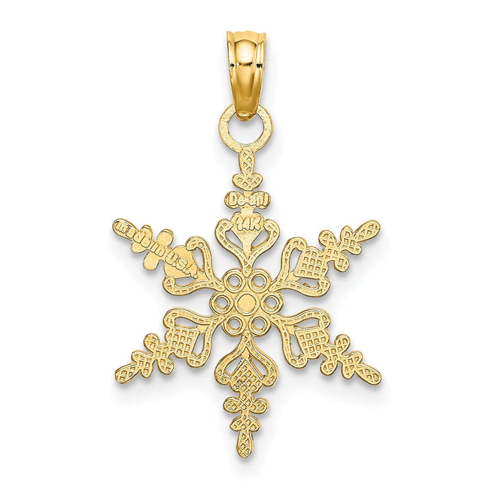 Lovely Rita's Pendants & Charms 14K White Gold Polished Snowflake Charm Pendant