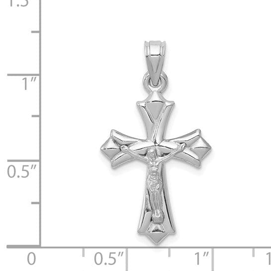 Lovely Rita's Pendants & Charms 14k White Gold Reversible Crucifix Cross Pendant