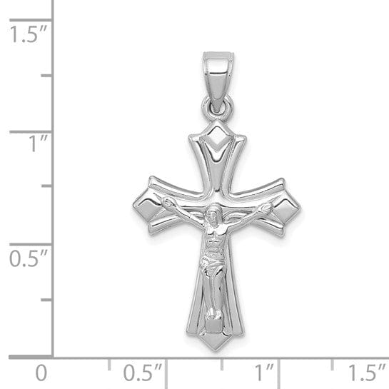 Lovely Rita's Pendants & Charms 14k White Gold Reversible Crucifix Cross Pendant