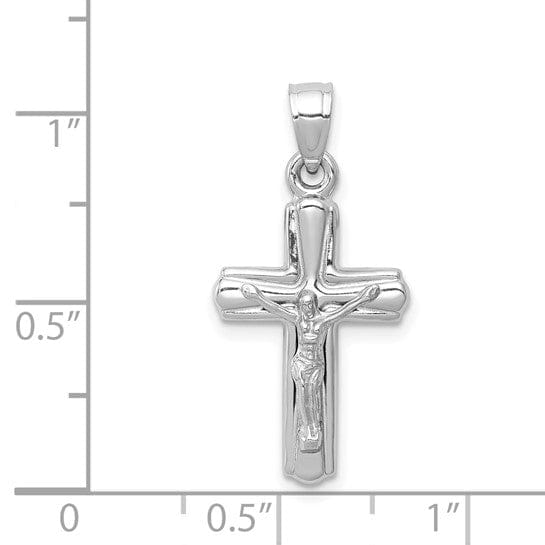 Lovely Rita's Pendants & Charms 14k White Gold Reversible Crucifix Cross Pendant