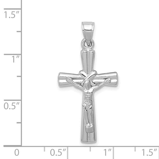 Lovely Rita's Pendants & Charms 14k White Gold Reversible Crucifix Cross Pendant