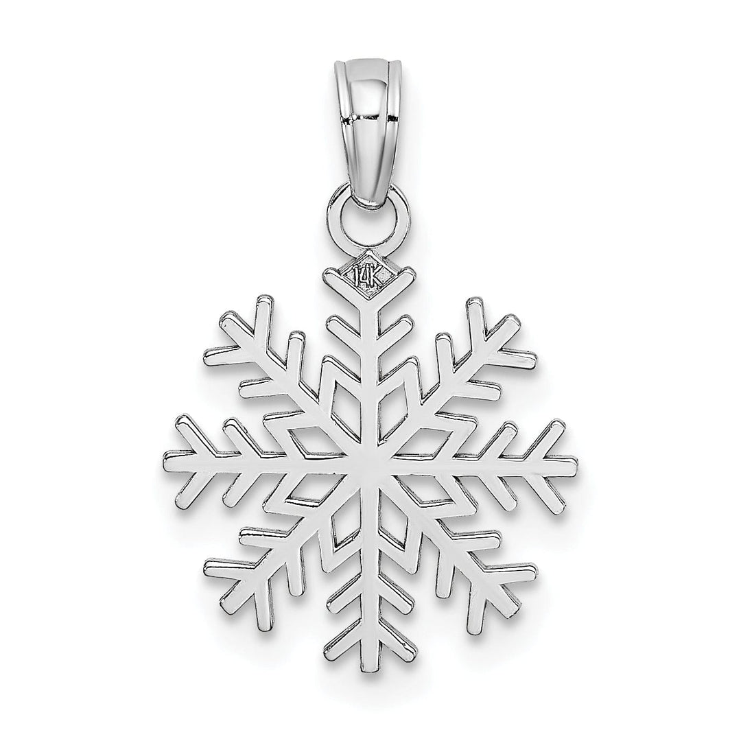 Lovely Rita's Pendants & Charms 14k White Gold Snowflake Design Pendant