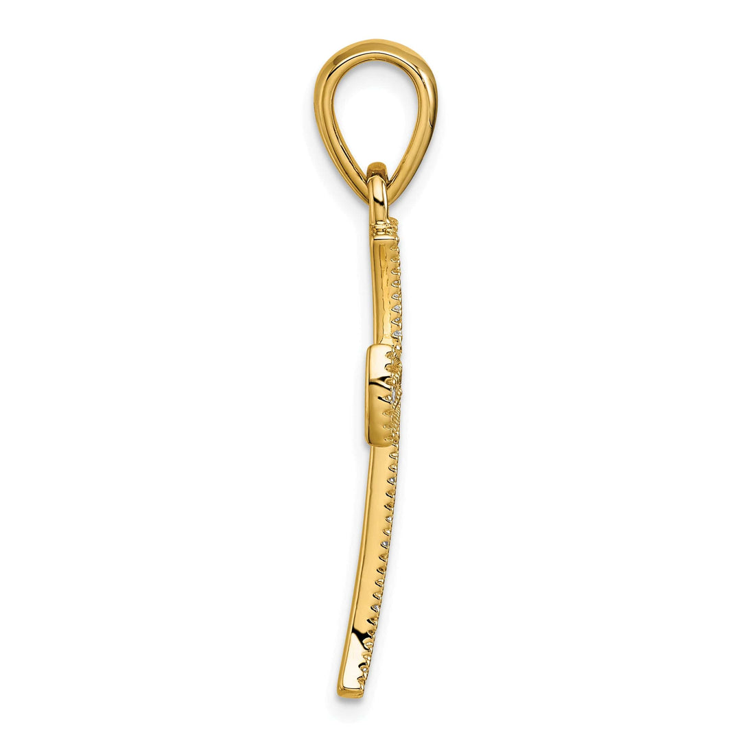 Lovely Rita's Pendants & Charms 14k Yellow Gold 3/8 CT Diamond Francy Cross Pendant