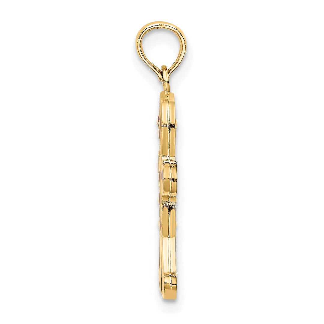 Lovely Rita's Pendants & Charms 14K Yellow Gold 3-D Brown Enameled Gingerbread Man Charm