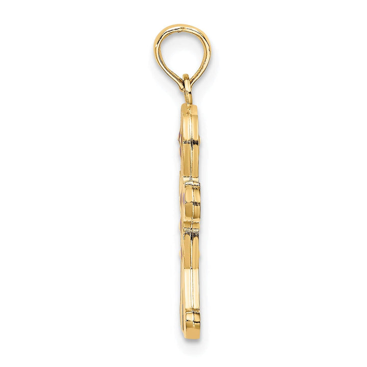 Lovely Rita's Pendants & Charms 14K Yellow Gold 3-D Brown Enameled Gingerbread Man Charm