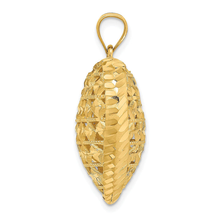 Lovely Rita's Pendants & Charms 14k Yellow Gold 3-D D.C Puffed Filigree Design Heart Pendant
