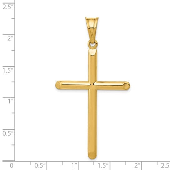 Lovely Rita's Pendants & Charms 14k Yellow Gold 3-D Hollow Cross Pendant