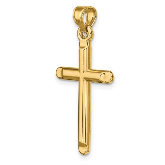 Lovely Rita's Pendants & Charms 14k Yellow Gold 3-D Hollow Cross Pendant