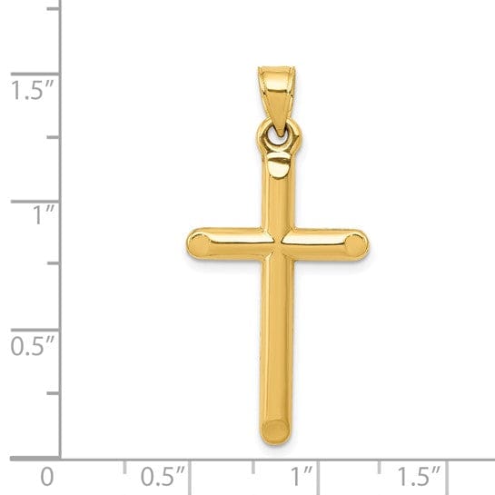 Lovely Rita's Pendants & Charms 14k Yellow Gold 3-D Hollow Cross Pendant