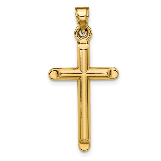 Lovely Rita's Pendants & Charms 14k Yellow Gold 3-D Hollow Cross Pendant
