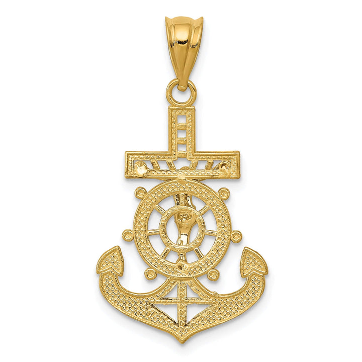 Lovely Rita's Pendants & Charms 14K Yellow Gold and Rhodium D.C Mariner Crucifix Pendant