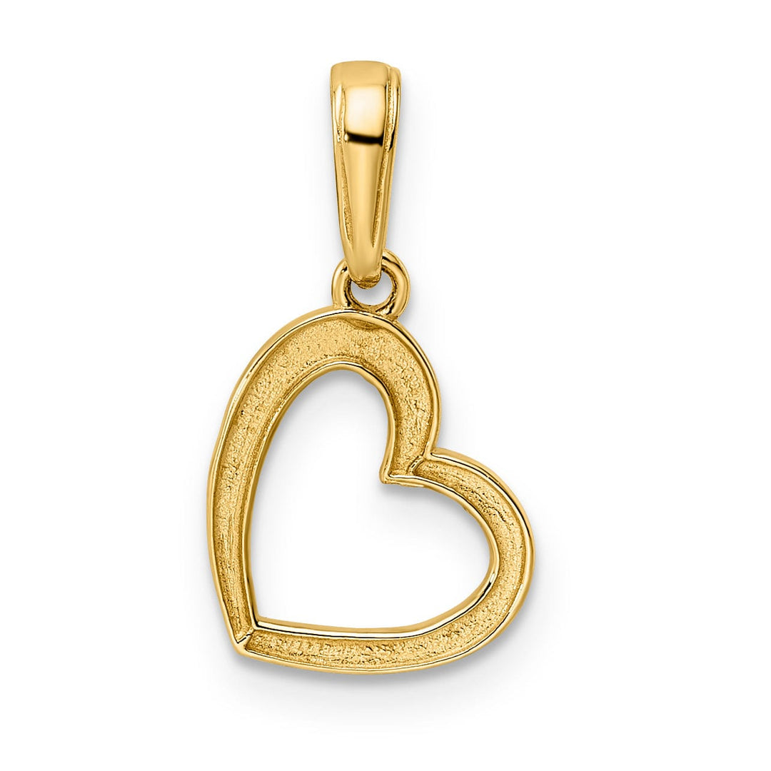 Lovely Rita's Pendants & Charms 14k Yellow Gold and White Rhodium D.C Heart Design Pendant