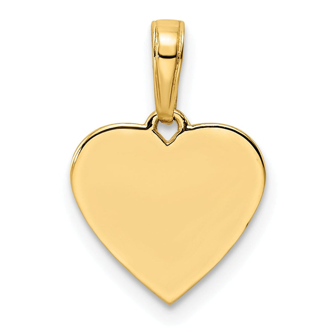 Lovely Rita's Pendants & Charms 14k Yellow Gold and White Rhodium D.C Puffy Heart Pendant