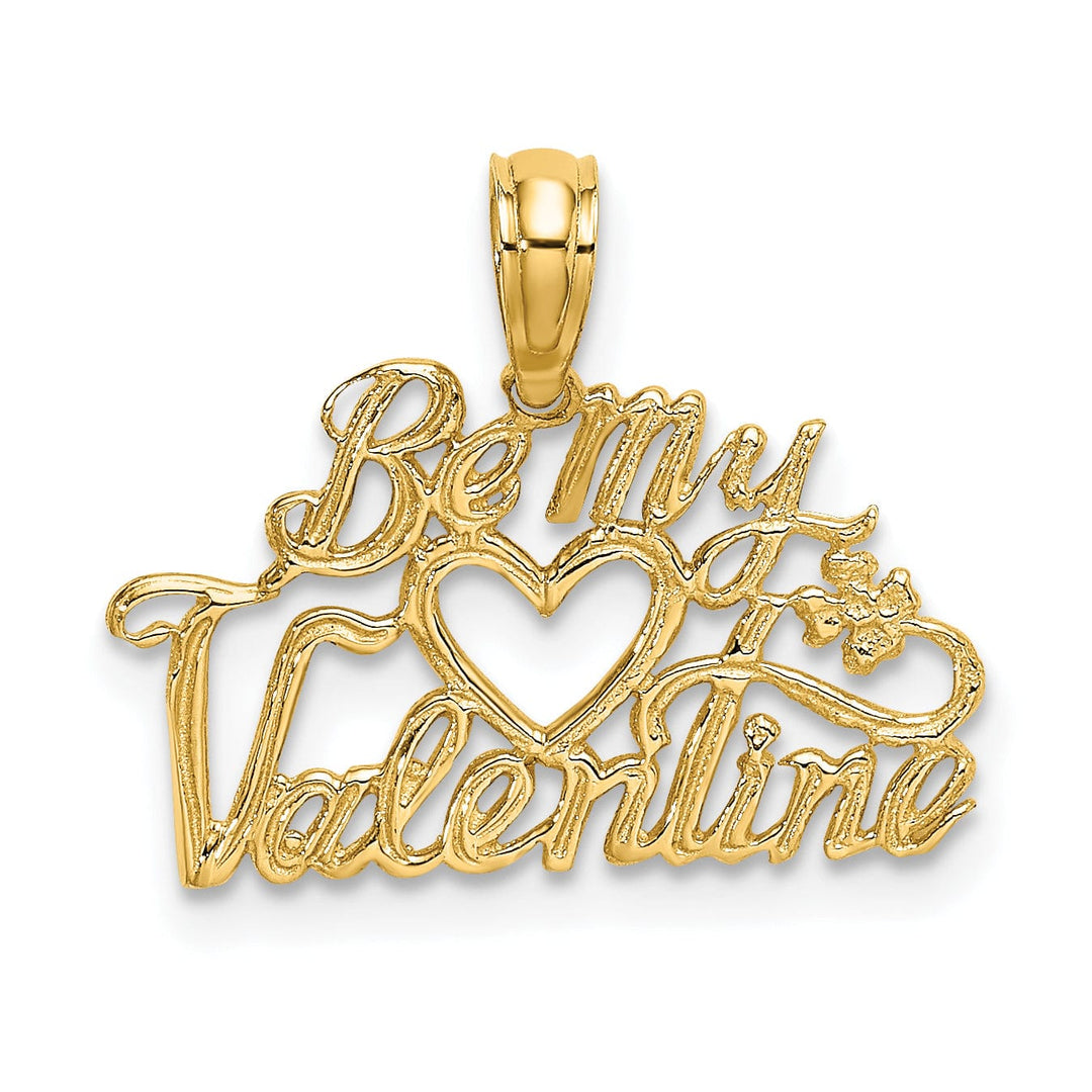 Lovely Rita's Pendants & Charms 14K Yellow Gold BE MY VALENTINE Charm Pendant