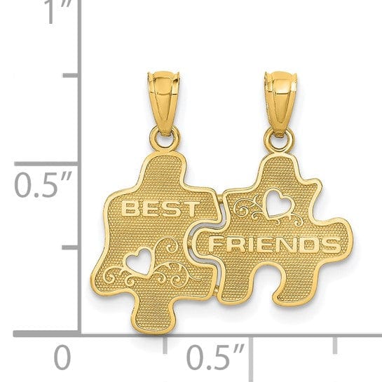 Lovely Rita's Pendants & Charms 14k Yellow Gold Best Friends Puzzle Pendant