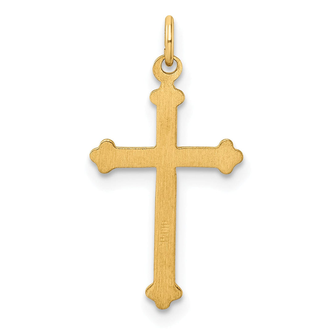 Lovely Rita's Pendants & Charms 14k Yellow Gold Budded Ornate Design Cross Pendant