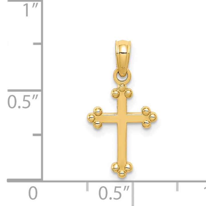 Lovely Rita's Pendants & Charms 14k Yellow Gold Classic Budded Cross Pendant
