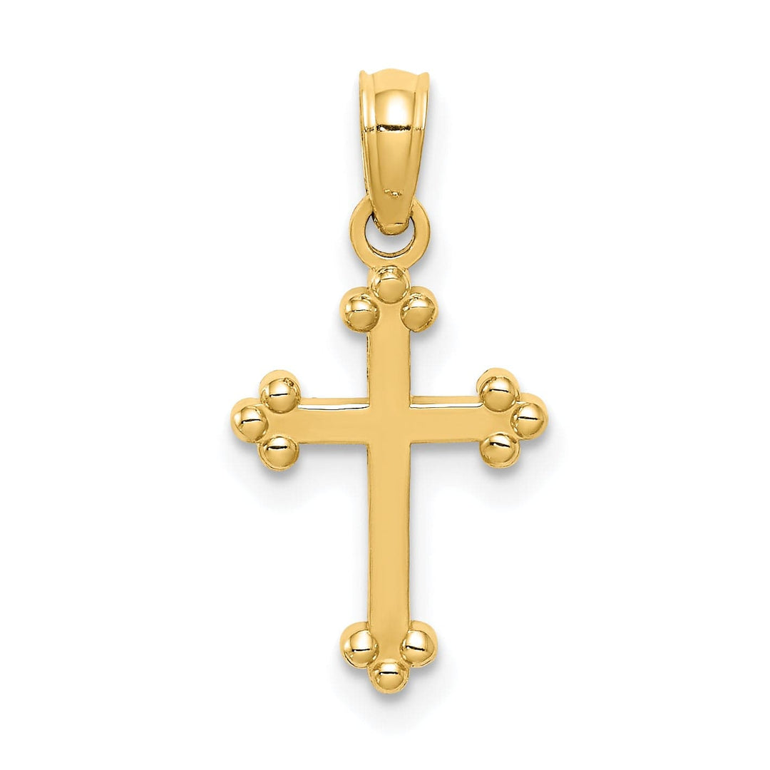 Lovely Rita's Pendants & Charms 14k Yellow Gold Classic Budded Cross Pendant