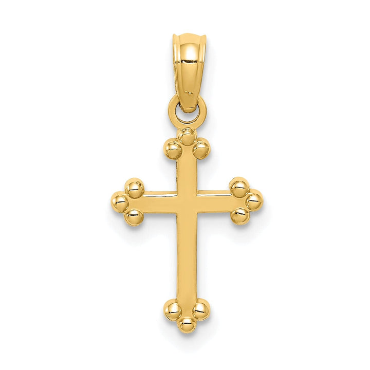 Lovely Rita's Pendants & Charms 14k Yellow Gold Classic Budded Cross Pendant