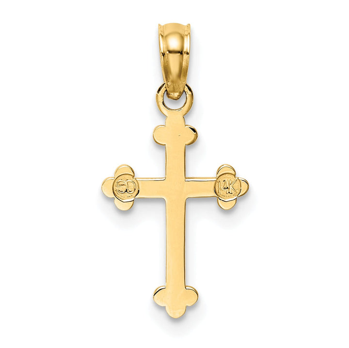 Lovely Rita's Pendants & Charms 14k Yellow Gold Classic Budded Cross Pendant