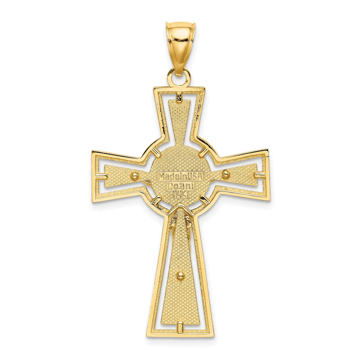 Lovely Rita's Pendants & Charms 14K Yellow Gold Classic Cut-Out Celtic Crucifix Cross Pendant