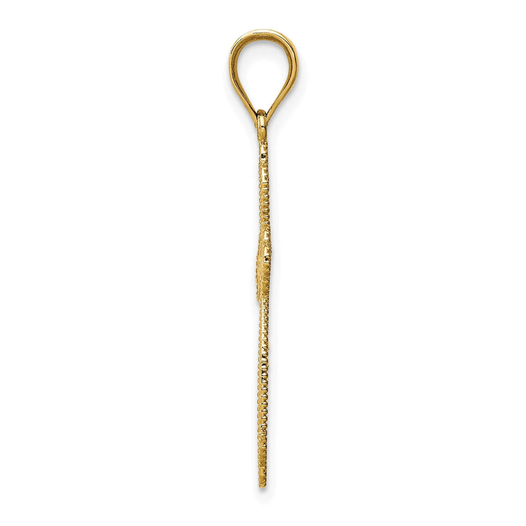 Lovely Rita's Pendants & Charms 14k Yellow Gold Classic Design Budded Cross Pendant