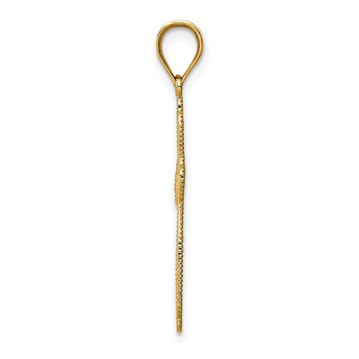 Lovely Rita's Pendants & Charms 14k Yellow Gold Classic Design Budded Cross Pendant