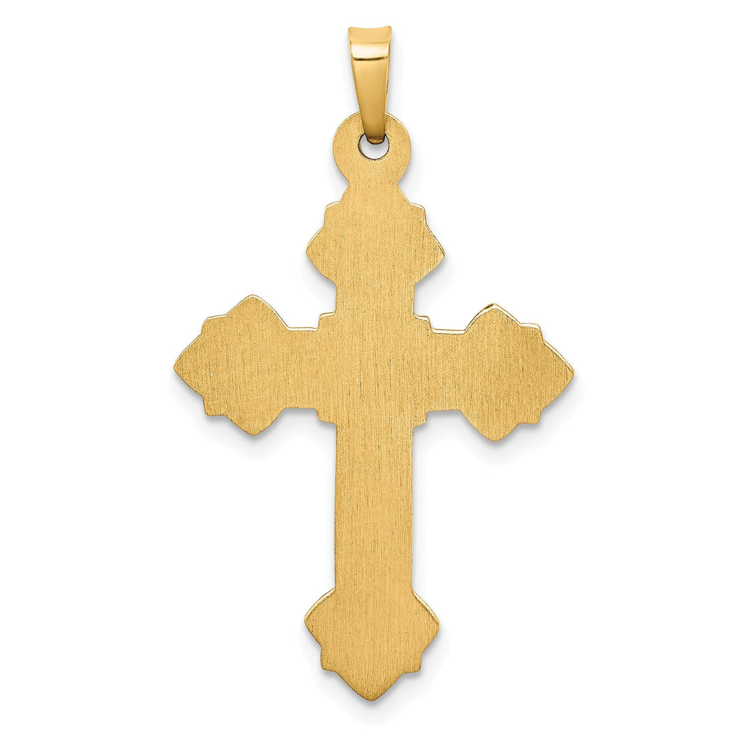 Lovely Rita's Pendants & Charms 14k Yellow Gold Classic Design Budded Cross Pendant