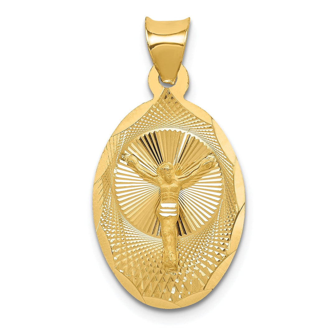 Lovely Rita's Pendants & Charms 14K Yellow Gold Classic Polished D.C Corpus Oval Pendant