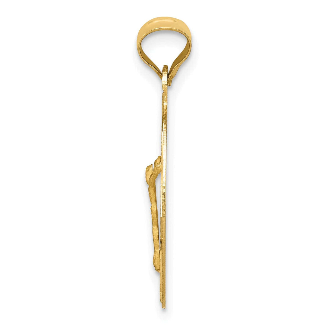 Lovely Rita's Pendants & Charms 14K Yellow Gold Classic Polished D.C Corpus Oval Pendant