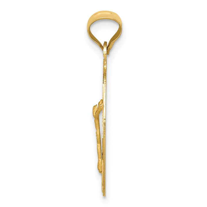 Lovely Rita's Pendants & Charms 14K Yellow Gold Classic Polished D.C Corpus Oval Pendant