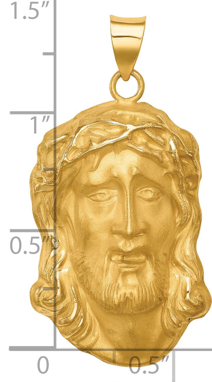 Lovely Rita's Pendants & Charms 14K Yellow Gold Classic Polished Large Jesus Medal