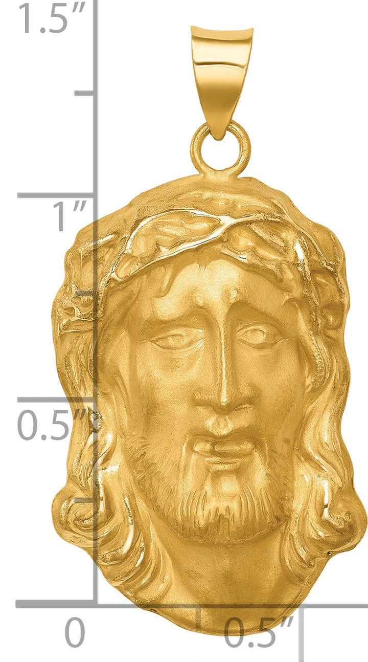 Lovely Rita's Pendants & Charms 14K Yellow Gold Classic Polished Large Jesus Medal