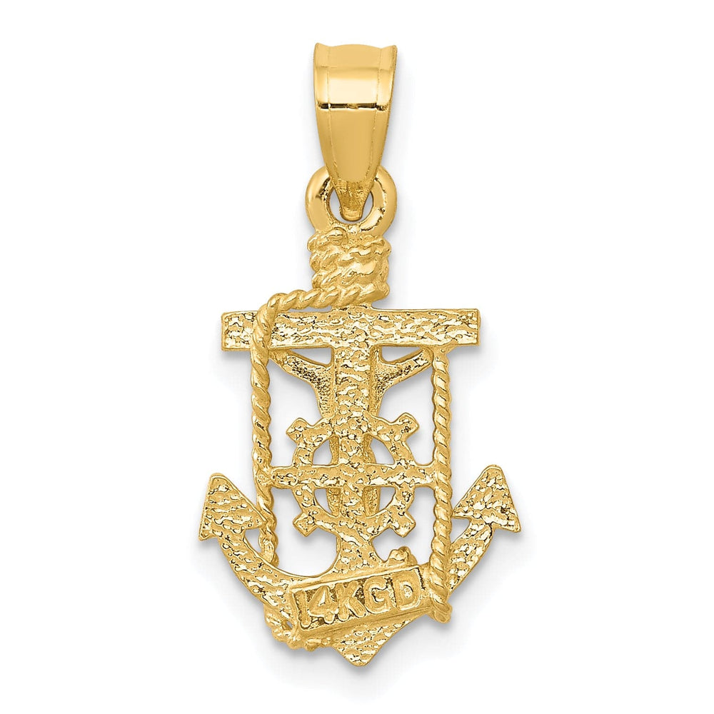Lovely Rita's Pendants & Charms 14K Yellow Gold Classic Polished Mariner Crucifix Pendant