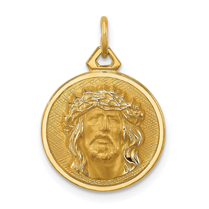 Lovely Rita's Pendants & Charms 14K Yellow Gold Classic Polished Small Jesus Medal