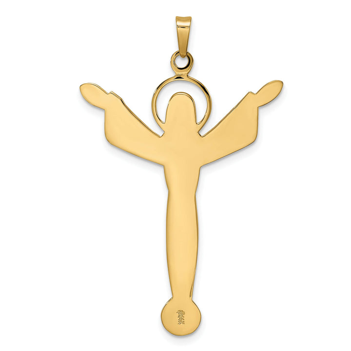 Lovely Rita's Pendants & Charms 14K Yellow Gold Classic Polished Solid Risen Christ Pendant
