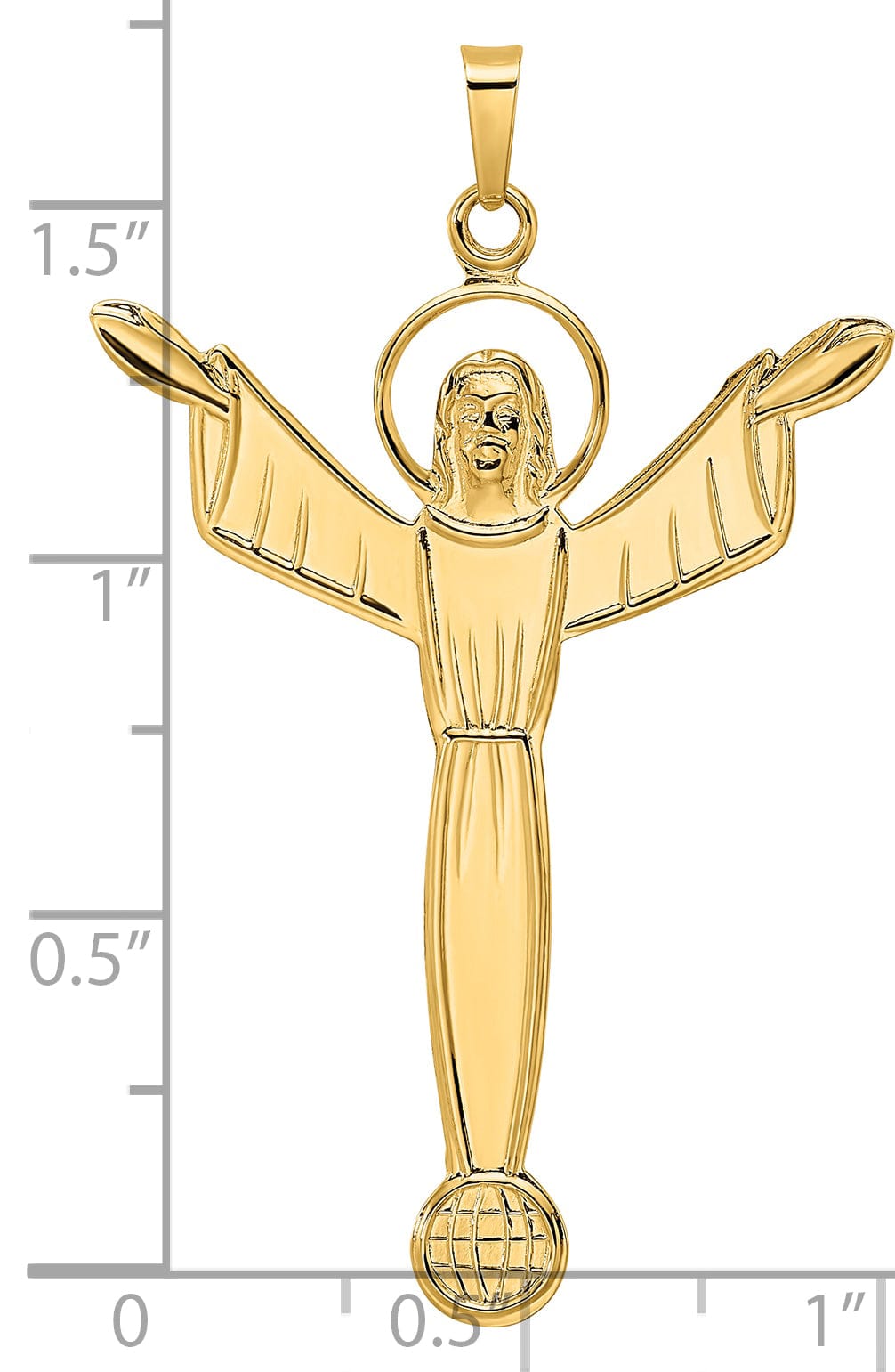 Lovely Rita's Pendants & Charms 14K Yellow Gold Classic Polished Solid Risen Christ Pendant