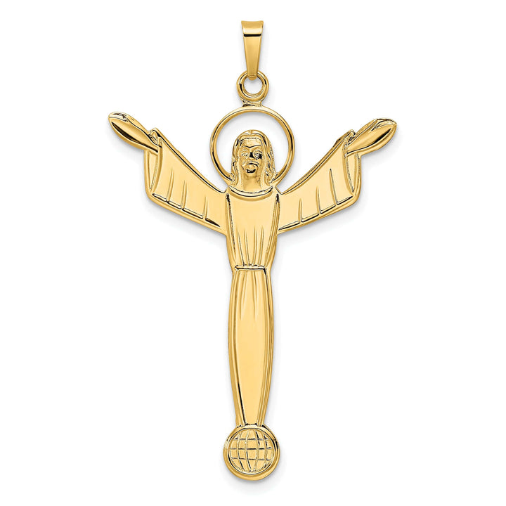 Lovely Rita's Pendants & Charms 14K Yellow Gold Classic Polished Solid Risen Christ Pendant